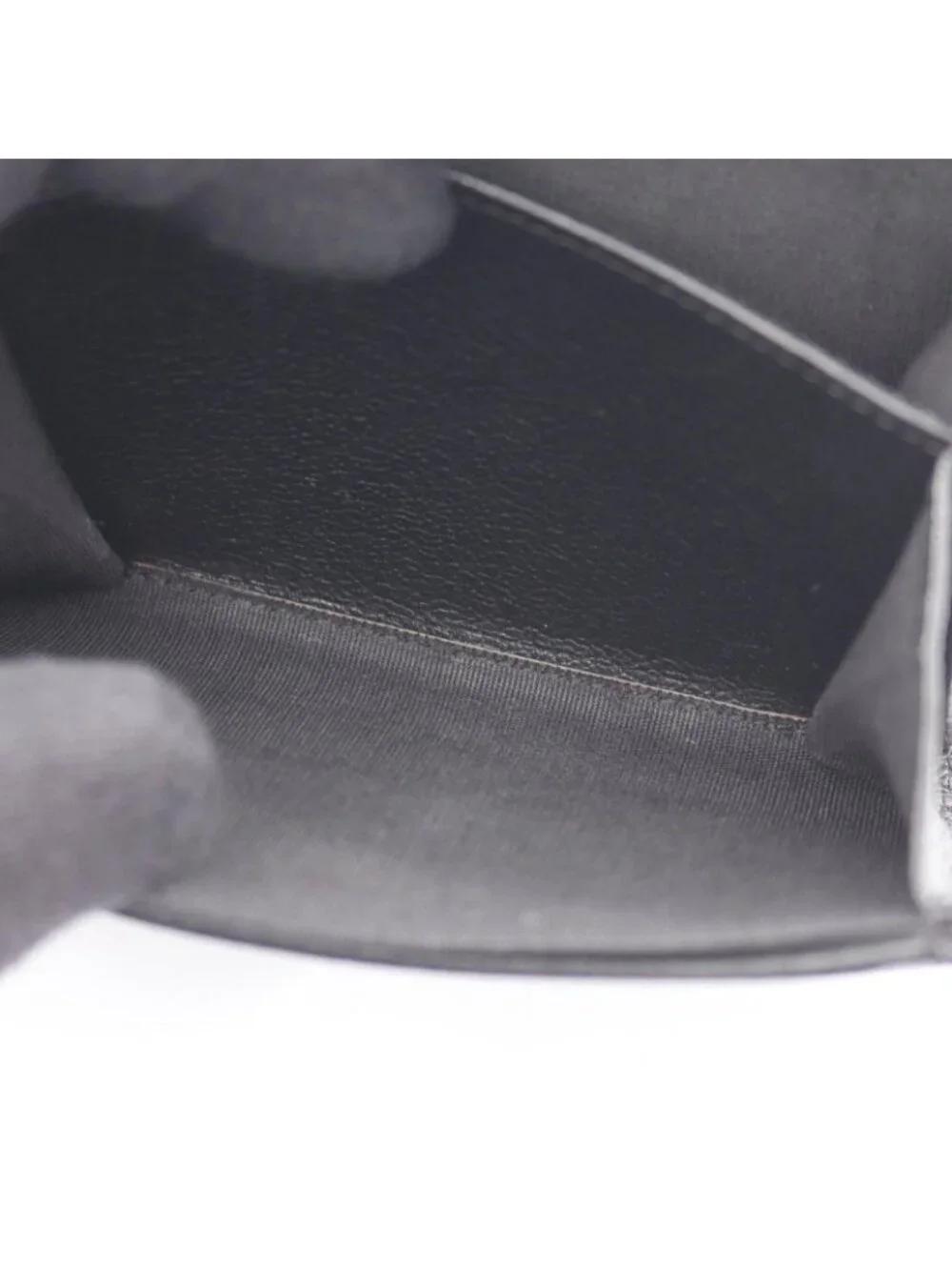 Chanel Coin Purse CC Logo Black Leather